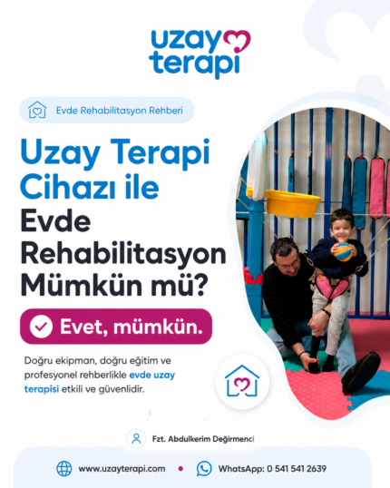 Uzay Terapi Cihazı ile evde rehabilitasyon mümkün mü sorusuna yanıt veren rehber içerik. Doğru ekipman, eğitim ve profesyonel rehberlikle evde uzay terapisi güvenli ve etkilidir.